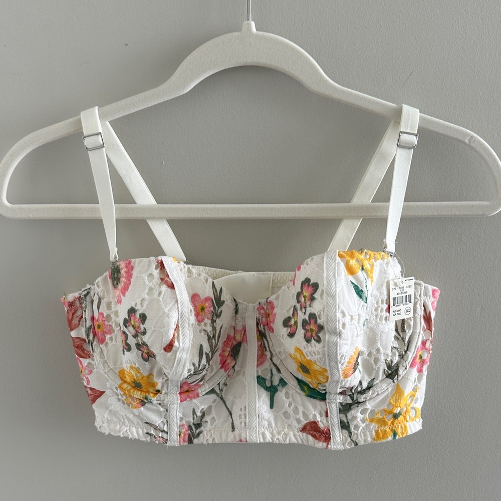 NWT Aerie American Eagle floral Lace Bra 36D